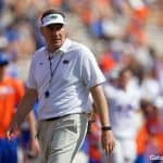 Florida Gators head coach Dan Mullen during the Orange and Blue game- 1280x853
