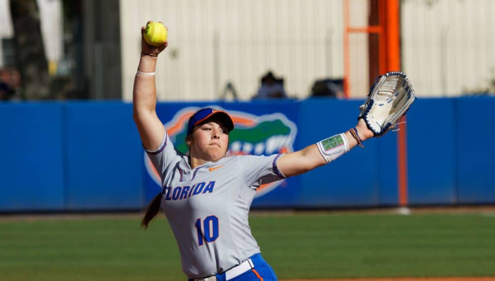 Florida Gators softball pitcher Natalie Lugo pitches in 2018- 1280x1280