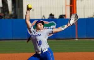 Florida Gators softball pitcher Natalie Lugo pitches in 2018- 1280x1280