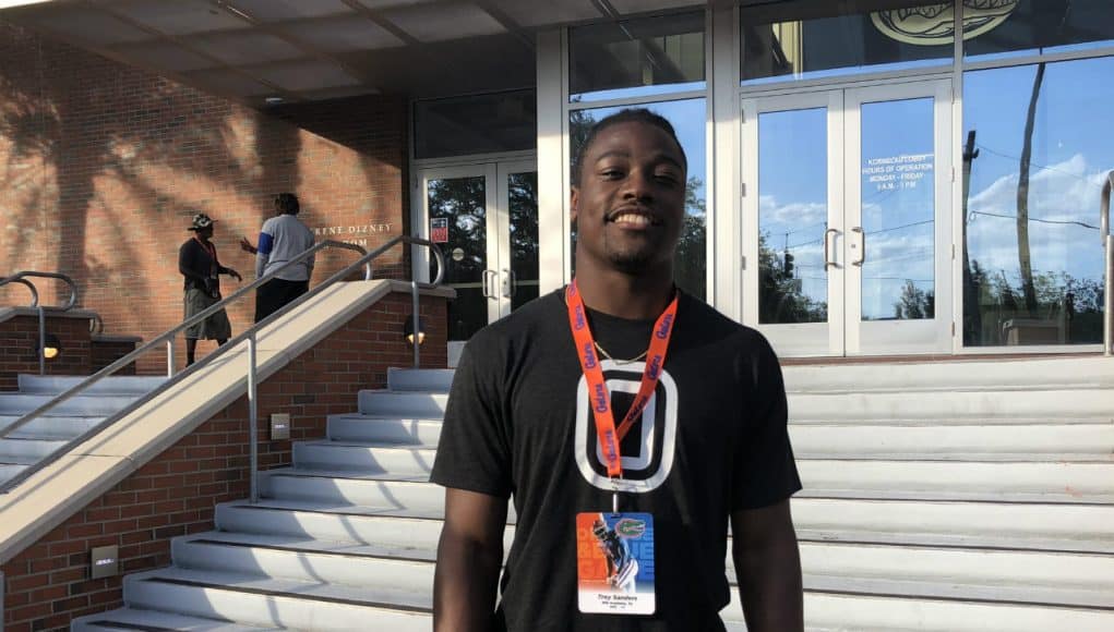 Running back Trey Sanders visiting the Florida Gators Orange and Blue game- 1280x960