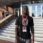 Running back Trey Sanders visiting the Florida Gators Orange and Blue game- 1280x960