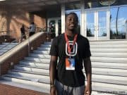 Running back Trey Sanders visiting the Florida Gators Orange and Blue game- 1280x960