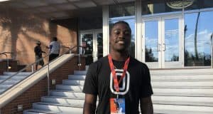 Running back Trey Sanders visiting the Florida Gators Orange and Blue game- 1280x960