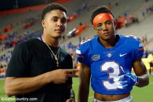 University of Florida freshman Marco Wilson and his brother Quincy Wilson after the Florida Gators win over UAB- Florida Gators football- 1280x852