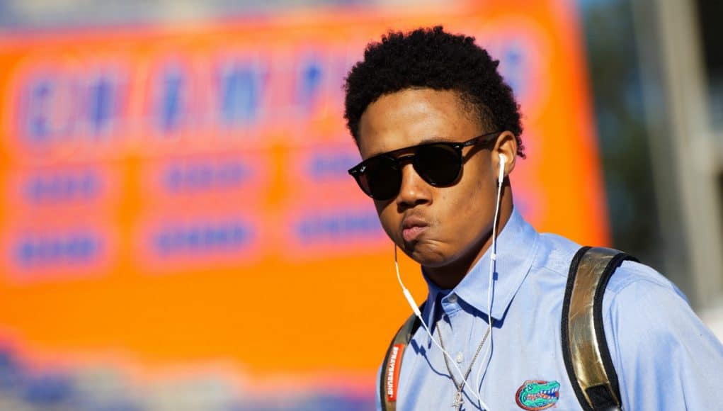 University of Florida freshman Marco Wilson walks into Ben Hill Griffin Stadium before the Florida Gators game against Florida State- Florida Gators football- 1280x853