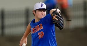 University of Florida pitcher Tyler Dyson throws against Wake Forest in the 2017 Gainesville Super Regional- Florida Gators baseball- 1280x852