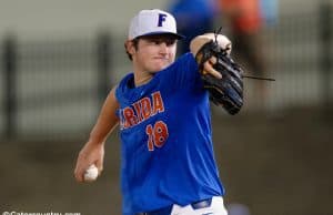 University of Florida pitcher Tyler Dyson throws against Wake Forest in the 2017 Gainesville Super Regional- Florida Gators baseball- 1280x852
