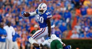 University of Florida tight end C’yontai Lewis runs after a catch in the Florida Gators win over the UAB Blazers- Florida Gators football- 1280x853