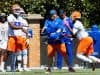 University of Florida defensive coordinator Todd Grantham goes through drills with the Gators defensive ends during spring camp- Florida Gators football- 1820x853
