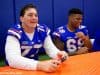 University of Florida offensive lineman Andrew Mike signs autographs at the Gators fan day in 2017- Florida Gators football- 1280x854