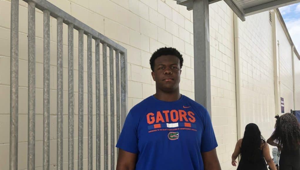 Offensive lineman Warren McClendon visiting the Florida Gators- 1280x960