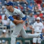 Jun 19, 2018; Omaha, NE, USA; Florida Gators pitcher Jackson Kowar (37) pitches in the first inning against the Texas Longhorns in the College World Series at TD Ameritrade Park. Mandatory Credit: Steven Branscombe-USA TODAY Sports