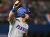 University of Florida outfielder Wil Dalton reacts to a home run in the fourth inning against the Jacksonville Dolphins in the Gainesville Regional- Florida Gators baseball- 1280x853