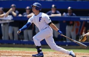 University of Florida outfielder Wil Dalton singles against the Florida State Seminoles - Florida Gators baseball- 1280x853