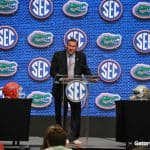 Florida Gators head coach Dan Mullen speaks at SEC Media Days- 1280x850