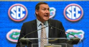 Florida Gators head coach Dan Mullen speaks at SEC Media Days in Atlanta-1280x852