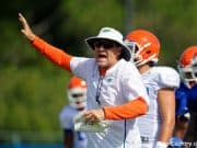 Florida Gators head coach Dan Mullen during fall camp 2018-1280x853