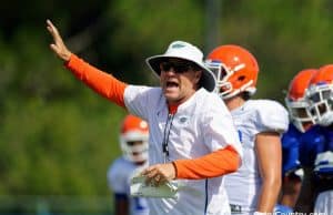 Florida Gators head coach Dan Mullen during fall camp 2018-1280x853