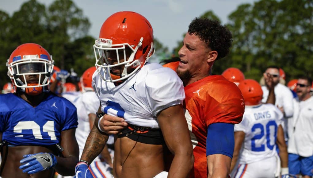 Florida Gators quarterback Feleipe Franks and WR Trevon Grimes- 1280x853