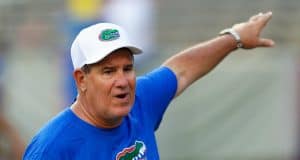 University of Florida defensive line coach Sal Sunseri taking campers through drills during Friday Night Lights- Florida Gators football- 1280x853