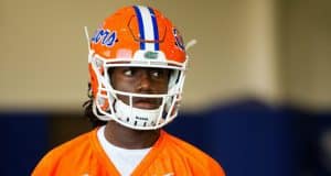 University of Florida freshman quarterback Emory Jones goes through his very first practice during spring camp- Florida Gators football- 1280x853