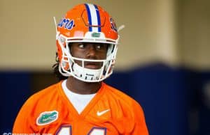 University of Florida freshman quarterback Emory Jones goes through his very first practice during spring camp- Florida Gators football- 1280x853