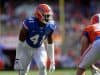 University of Florida linebacker James Houston lines up on defense during the Florida Gators 2018 spring game- Florida Gators football- 1280x873