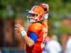 University of Florida quarterback Feleipe Franks throws a pass in a drill during fall camp- Florida Gators football- 1280x853