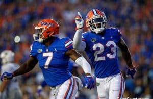 Florida Gators DB Chauncey Gardner-Johnson and DE Jeremiah Moon- 1280x853