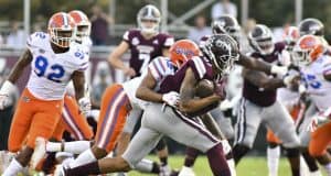 Florida Gators cornerback CJ McWilliams tackles the Mississippi State receiver- 1280x854