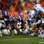 Florida Gators defensive line goes against Kentucky- 1280x853