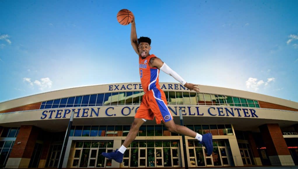 Florida Gators guard Jalen Hudson at Florida media day 2018- 1280x853