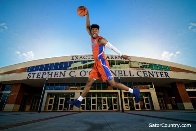 Florida Gators guard Jalen Hudson at Florida media day 2018- 1280x853