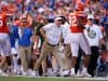 Florida Gators head coach Dan Mullen congratulates Jabari Zuniga on a sack- 1280x853