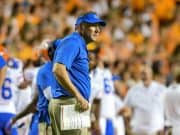 Florida Gators head coach Dan Mullen looks on during the Tennessee game- 1280x853