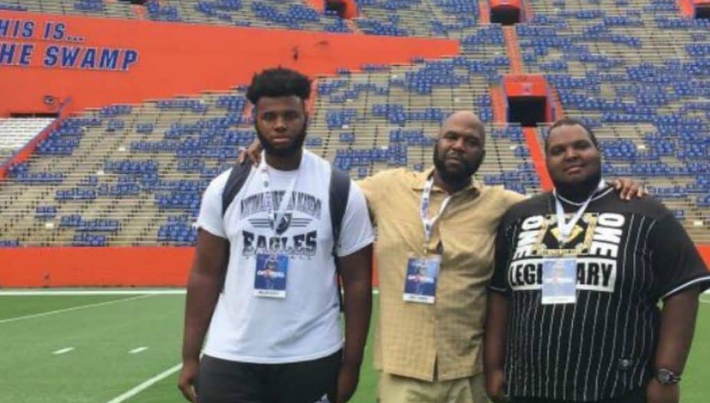 Florida Gators offensive line commit William Harrod at UF- 1280x624