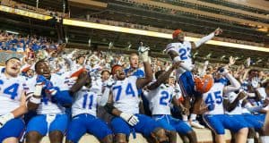 Florida Gators players celebrate the win over Tennessee- 1280x852