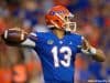 Florida Gators quarterback Feleipe Franks throws a pass against Kentucky- 1280x853