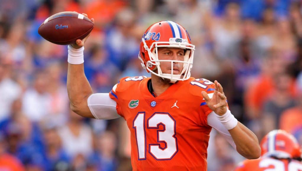 Florida Gators quarterback Feleipe Franks throws against Colorado State- 1280x853