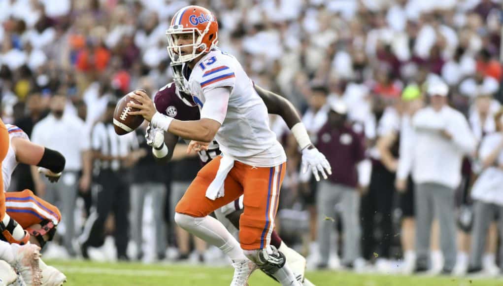 Florida Gators quarterback Feleipe Franks throws against Mississippi State- 1280x853