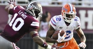 Florida Gators receiver Van Jefferson runs against Mississippi State after catching a pass- 1280x853