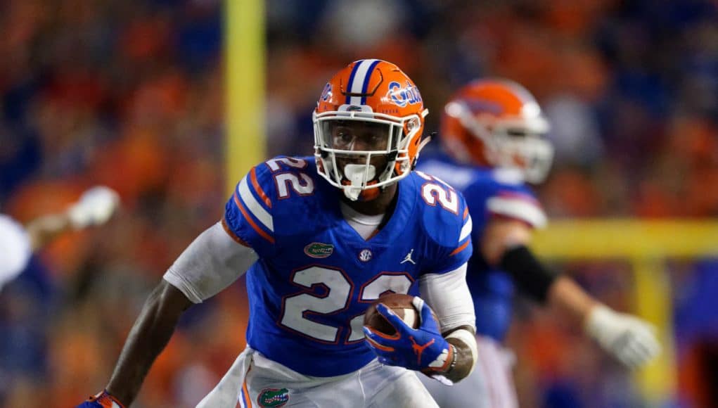 Florida Gators running back Lamical Perine runs against Kentucky- 1280x1280