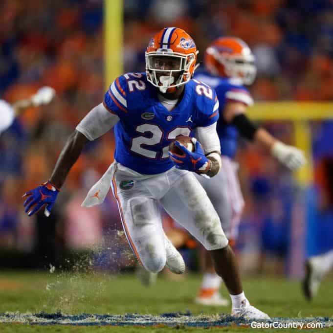 Florida Gators running back Lamical Perine runs against Kentucky- 1280x1280