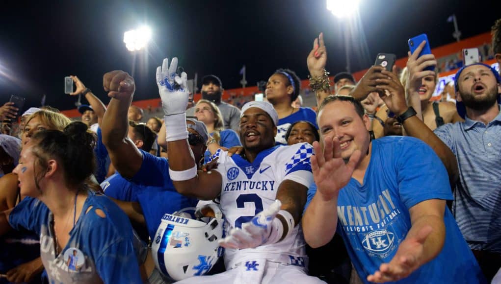 Kentucky celebrates victory over the Florida Gators in 2018- 1280x853