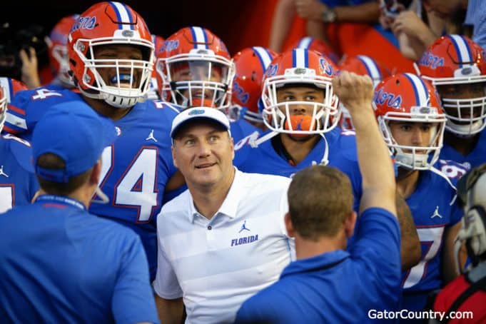 The Florida Gators enter the Swamp before the Charleston Southern game- 1280x853