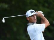 Sep 23, 2018; Atlanta, GA, USA; Billy Horschel plays his shot from the third tee during the final round of the Tour Championship golf tournament at East Lake Golf Club. Mandatory Credit: John David Mercer-USA TODAY Sports