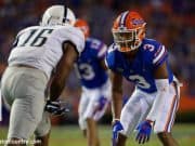 University of Florida cornerback Marco Wilson lines up in coverage during the Florida Gators 53-6 win over Charleston Southern- Florida Gators football- 1280x853