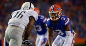 University of Florida cornerback Marco Wilson lines up in coverage during the Florida Gators 53-6 win over Charleston Southern- Florida Gators football- 1280x853