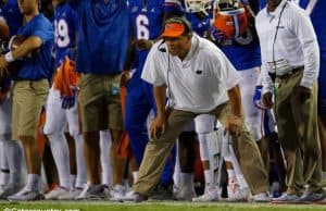 University of Florida defense coordinator Todd Grantham from the sideline during the Florida Gators win over Charleston Southern- Florida Gators football- 1280x853