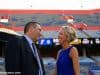University of Florida head coach Dan Mullen and his wife Megan before the Florida Gators first game in 2018 against Charleston Southern- Florida Gators football- 1280x853
